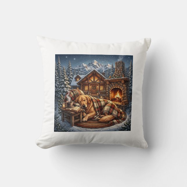 Almohada de lanzamiento de cabaña acogedora de Gol (Anverso)