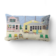 Almohada de lanzamiento de cabaña de playa