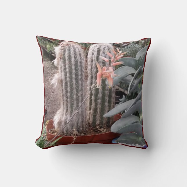 Almohada de lanzamiento de cactus (Anverso)