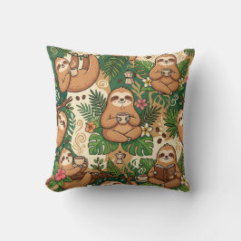 Almohada de lanzamiento de café de perezoso – Dise
