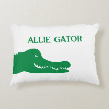 Almohada de lanzamiento de caimán verde