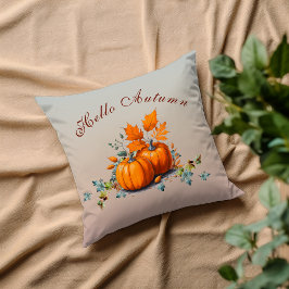 almohada de lanzamiento de calabaza de otoño naran
