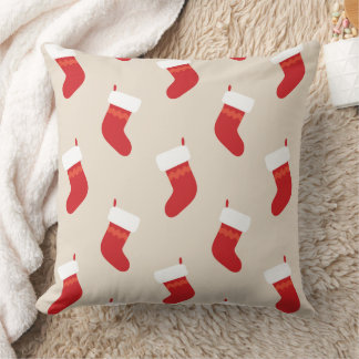 Almohada de lanzamiento de calcetín de Navidad roj