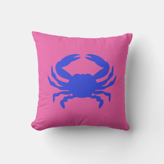 Almohada de lanzamiento de cangrejo azul (Anverso)