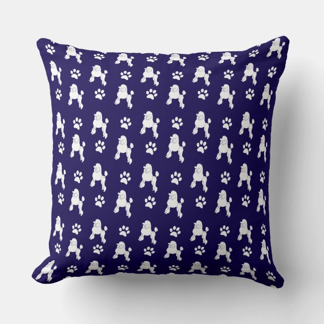 Almohada de lanzamiento de caniche lindo (Anverso)