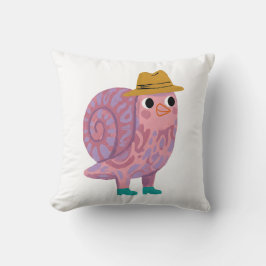 Almohada de lanzamiento de caracol lindo con sombr