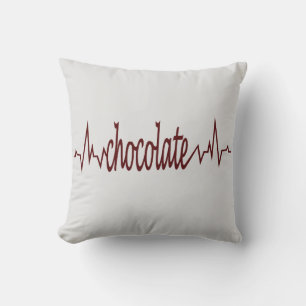 almohada de lanzamiento de chocolate