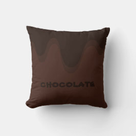 almohada de lanzamiento de chocolate con goteo