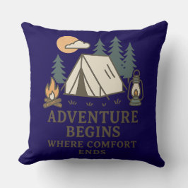 Almohada de lanzamiento de cita de camping rústico