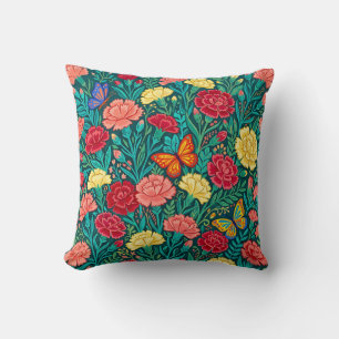Almohada de lanzamiento de clavel de arte popular