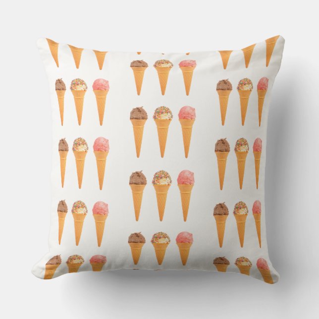 Almohada de lanzamiento de conos de helado (Anverso)