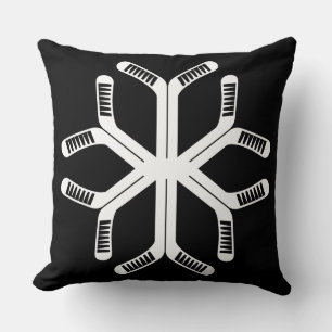 Almohada de lanzamiento de copo de nieve de palos 