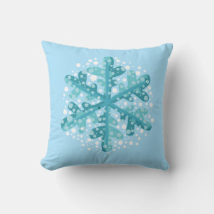 Almohada de lanzamiento de copo de nieve festivo