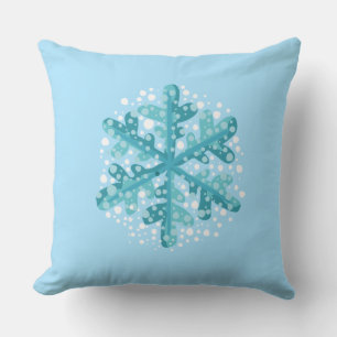 Almohada de lanzamiento de copo de nieve festivo