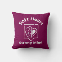 Almohada de lanzamiento de corazón suave y mente f