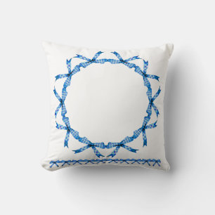 Almohada de lanzamiento de corona de cinta azul