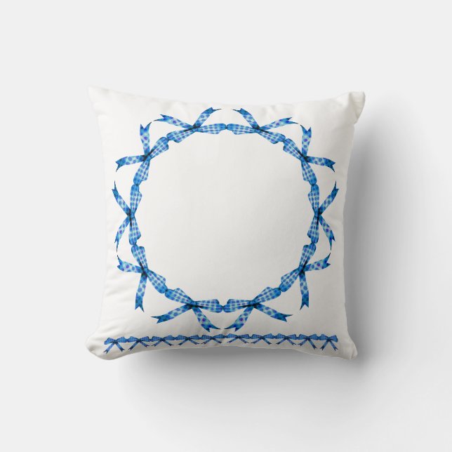 Almohada de lanzamiento de corona de cinta azul (Anverso)