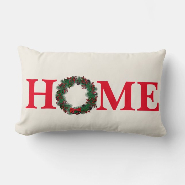 Almohada de lanzamiento de corona de Navidad (Anverso)