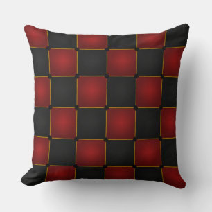 Almohada de lanzamiento de cuadros regales con rib
