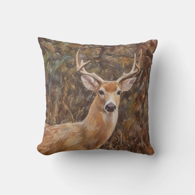 Almohada de lanzamiento de cuernos de arte de cier (Anverso)