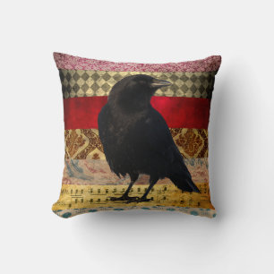 Almohada de lanzamiento de cuervo bohemio