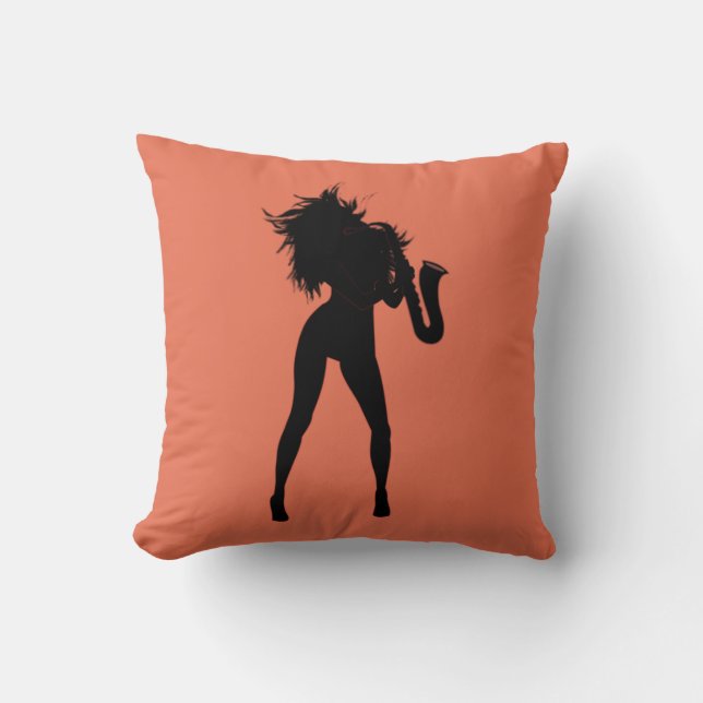 Almohada de lanzamiento de dama de jazz Elija colo (Anverso)