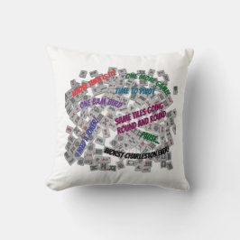 Almohada de lanzamiento de dichos de Mahjong