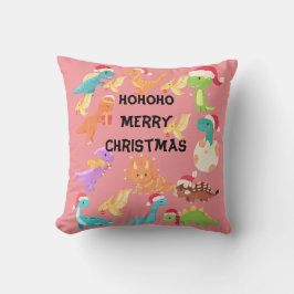 Almohada de lanzamiento de dinosaurio de Feliz Nav