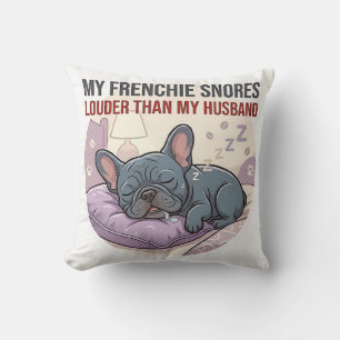 Almohada de lanzamiento de divertido bulldog franc