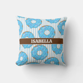 Almohada de lanzamiento de donut azul dulce
