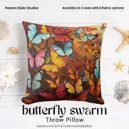 Almohada de lanzamiento de enjambre de mariposas