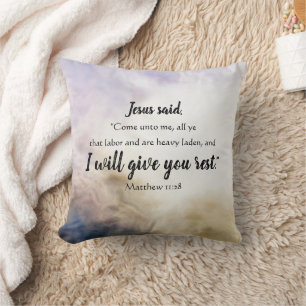 Almohada de lanzamiento de Escrituras de descanso
