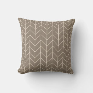 Almohada de lanzamiento de espina de arenque taupe