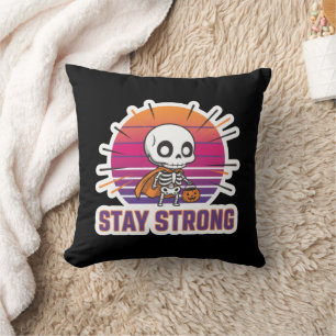 Almohada de lanzamiento de esqueleto lindo y fuert