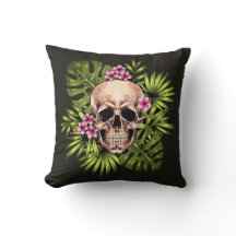 Almohada de lanzamiento de esqueleto tropical