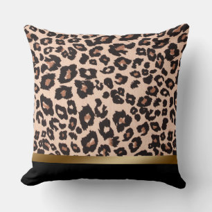 Almohada de lanzamiento de estampado de leopardo