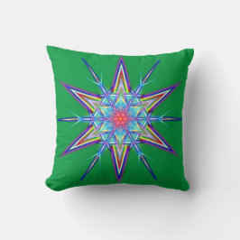 Almohada de lanzamiento de estrella de copo de nie