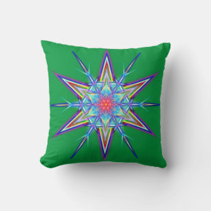 Almohada de lanzamiento de estrella de copo de nie