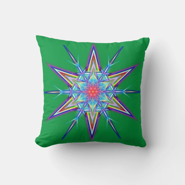 Almohada de lanzamiento de estrella de copo de nie (Anverso)