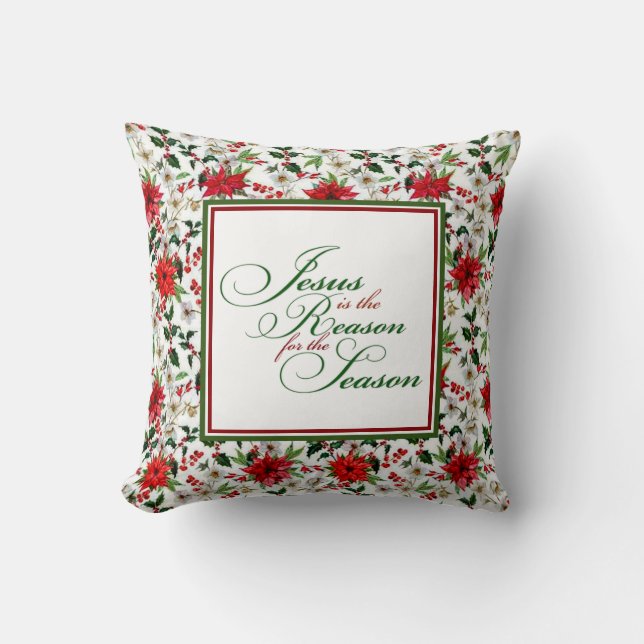 Almohada de lanzamiento de Feliz Navidad (Anverso)