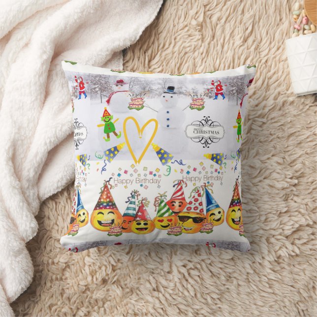 Almohada de lanzamiento de Feliz Navidad, Feliz Cu (Manta)