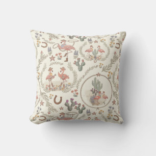 Almohada de lanzamiento de flamenco country wester
