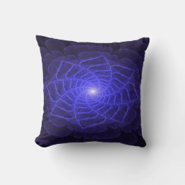 Almohada de lanzamiento de flor fractal BlueLotus