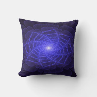 Almohada de lanzamiento de flor fractal BlueLotus