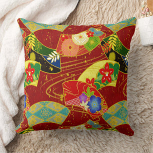 almohada de lanzamiento de flores abstractas