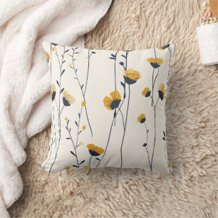 almohada de lanzamiento de flores silvestres, almo