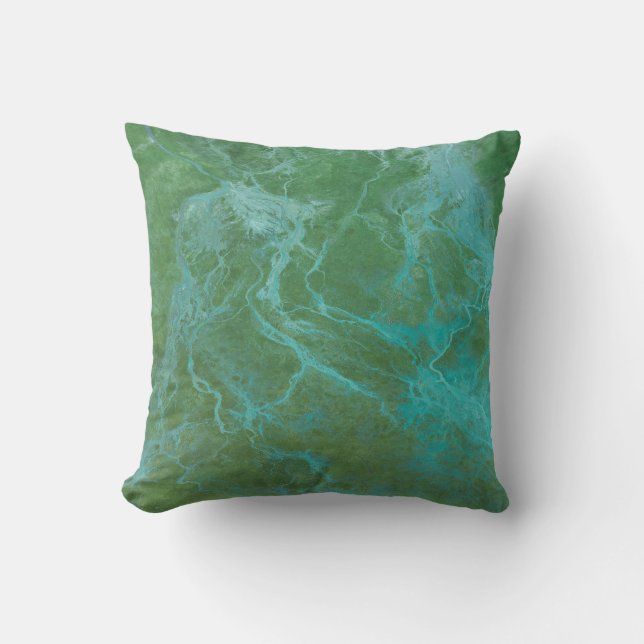 Almohada de lanzamiento de flujo de río abstracto (Anverso)