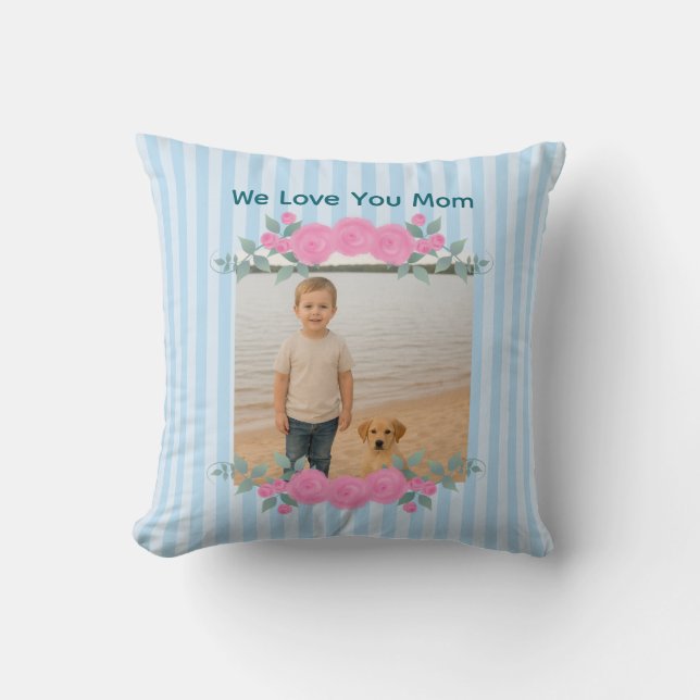 Almohada de lanzamiento de foto de mamá del día de (Anverso)