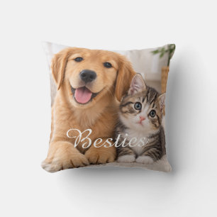 Almohada de lanzamiento de foto de mejores amigos