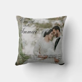 Almohada de lanzamiento de fotos de boda en árabe 